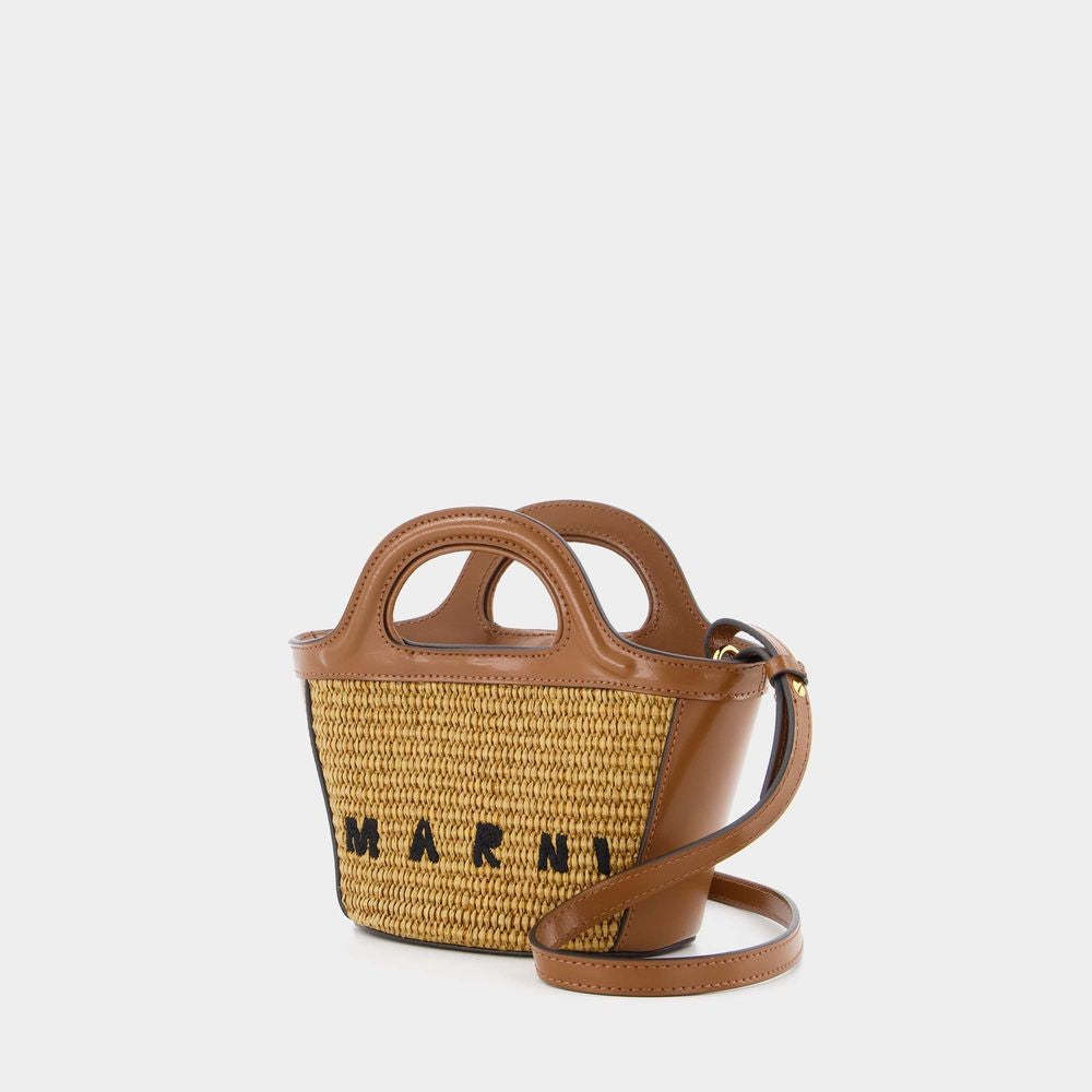 Marni Tropicalia Micro Shopper Bag - Raw Sienna - Leather