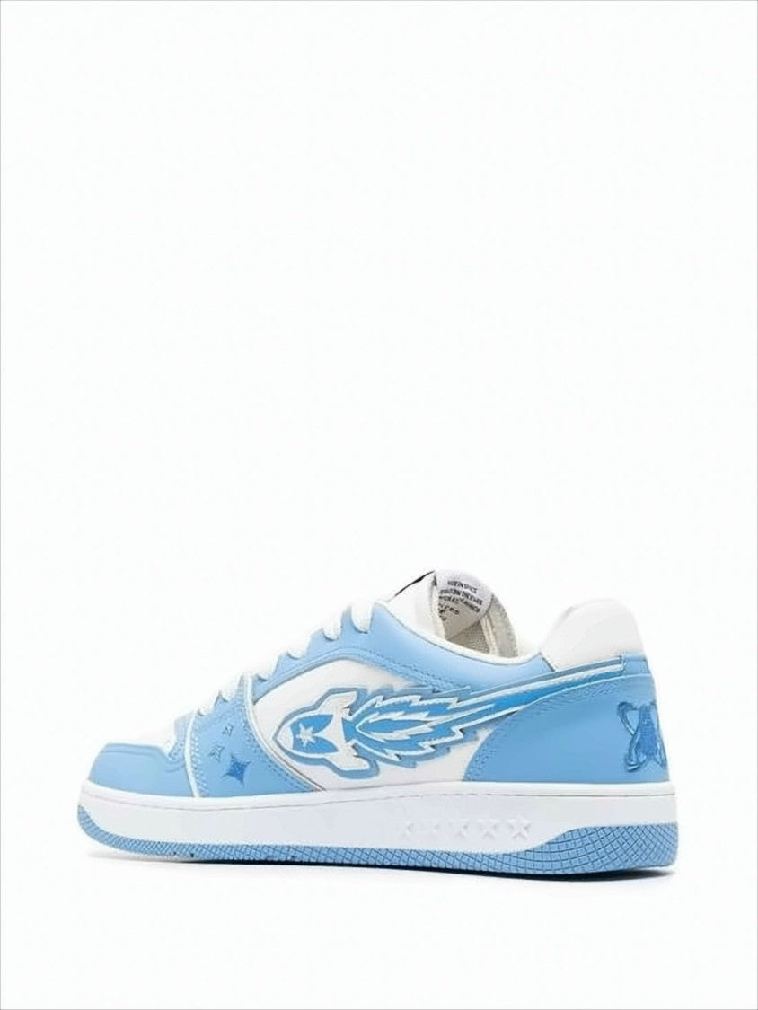 Enterprise Japan Low-Top Leather Sneakers With Winged Star Emblem