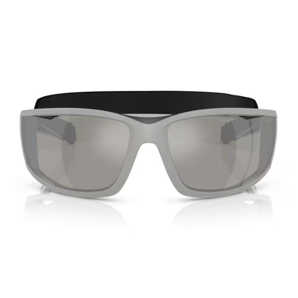 Prada Linea Rossa Ps A04s Wraparound Matte Grey Sunglasses