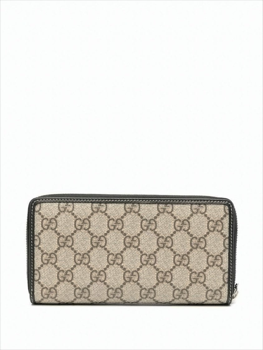 Gucci Double-G Patterned Canvas Zip-Around Wallet