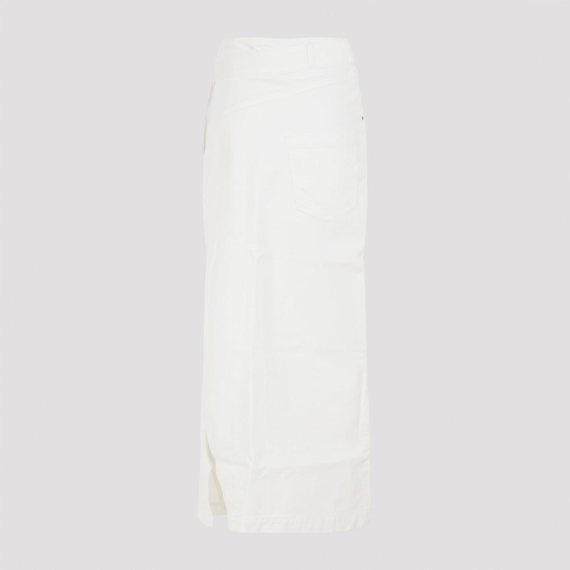 Loewe White Cotton Deconstructured Skirt