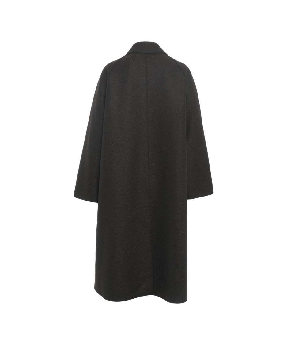 Harris Wharf London Maxi-Length Virgin Wool Coat With Classic Collar