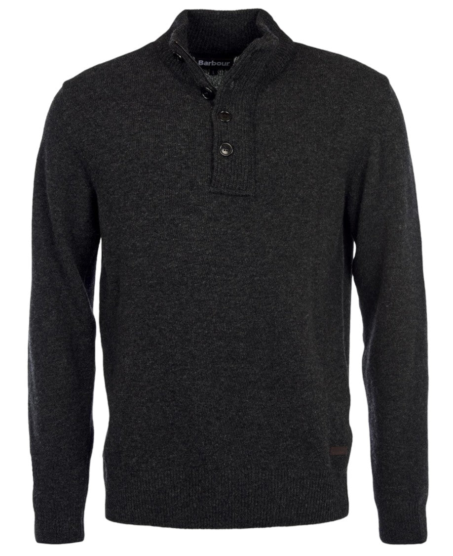 Barbour Dark Charcoal Knit Pullover Sweater