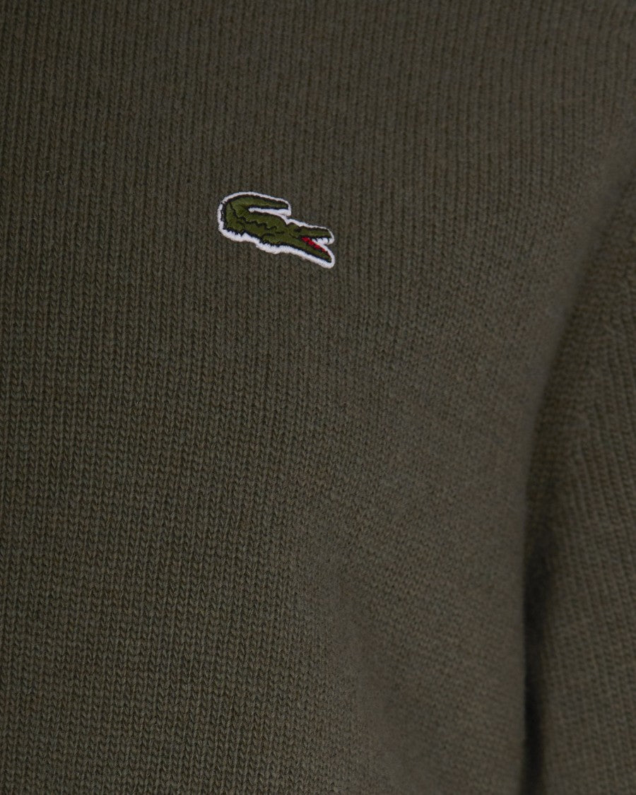 Lacoste Carded Wool Sweater – Khaki Green