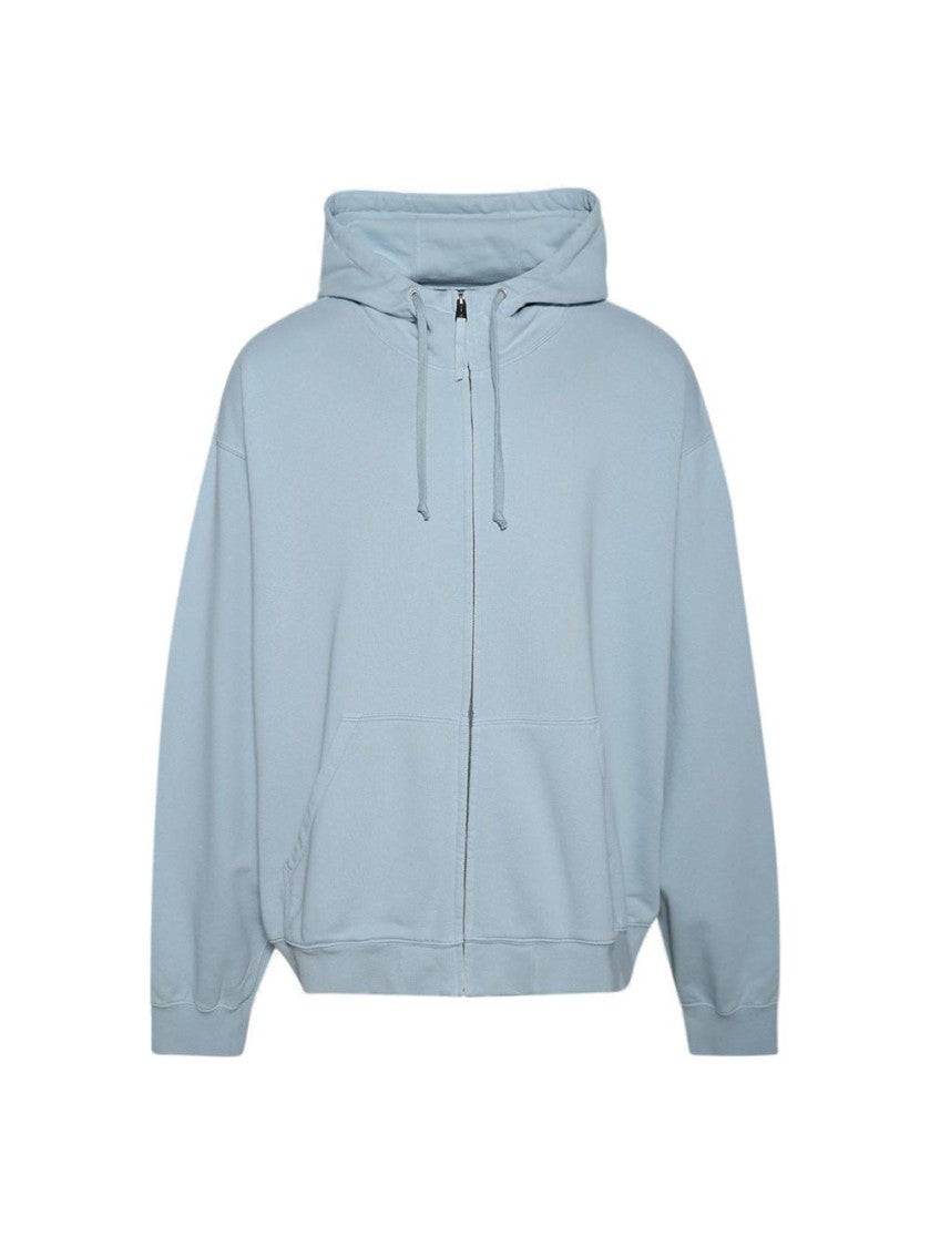Maison Margiela Zip-Up Hooded Sweatshirt - Blue