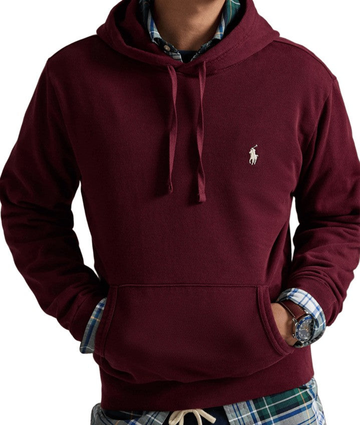 Polo Ralph Lauren Wine-Hued Hoodie With Plush Loopback Interior
