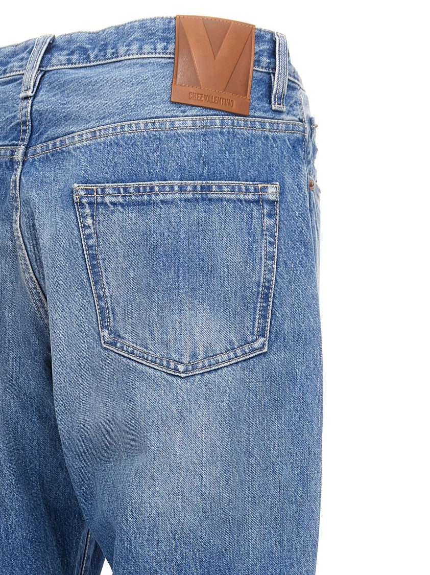 Valentino Garavani Vintage Wash High-Waist Denim Jeans