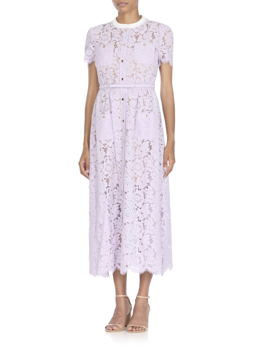 Self-Portrait Lilac Lace Dress