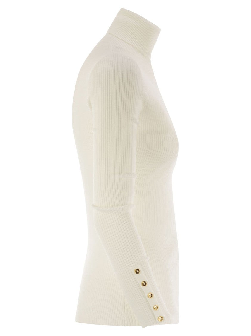 Elisabetta Franchi Ribbed Knit With Pocket