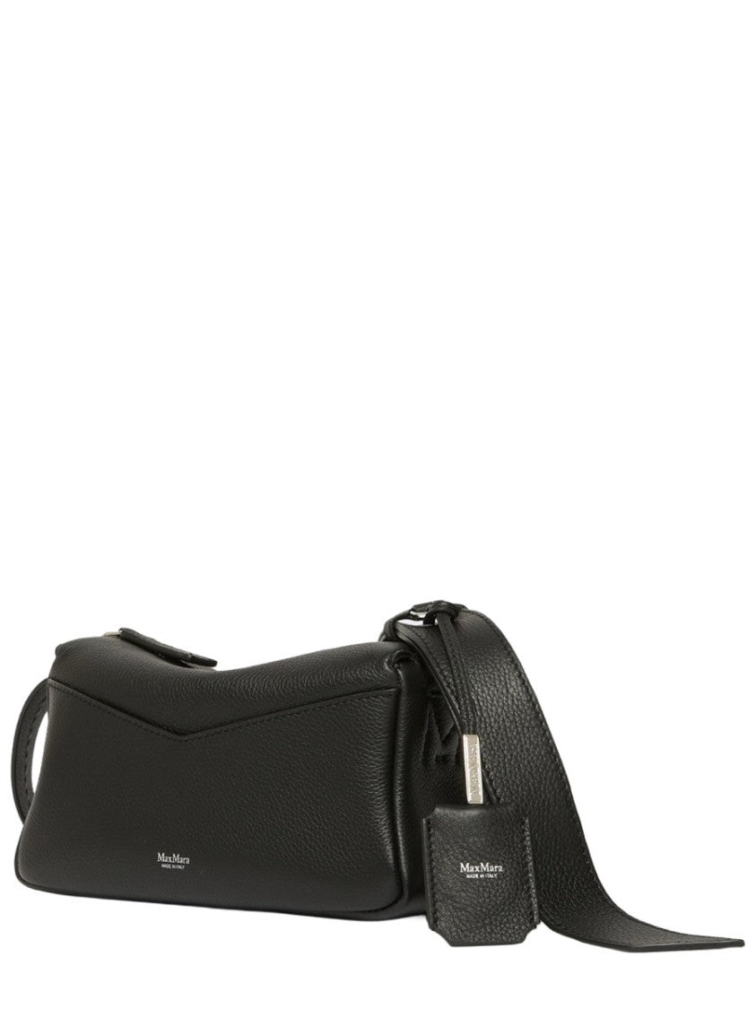 Max Mara Rectangular Shoulder Bag In Textured Italian Calf Leather