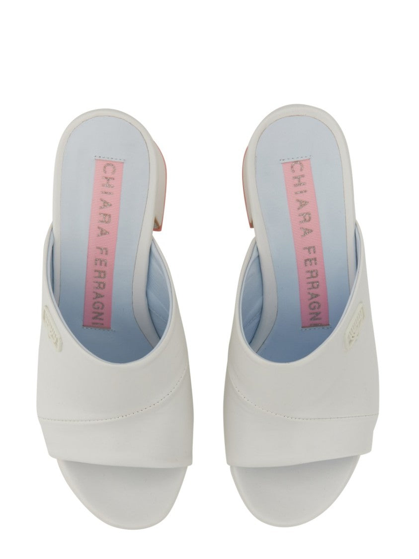 Chiara Ferragni Eyelike Sandal With High Block Heel