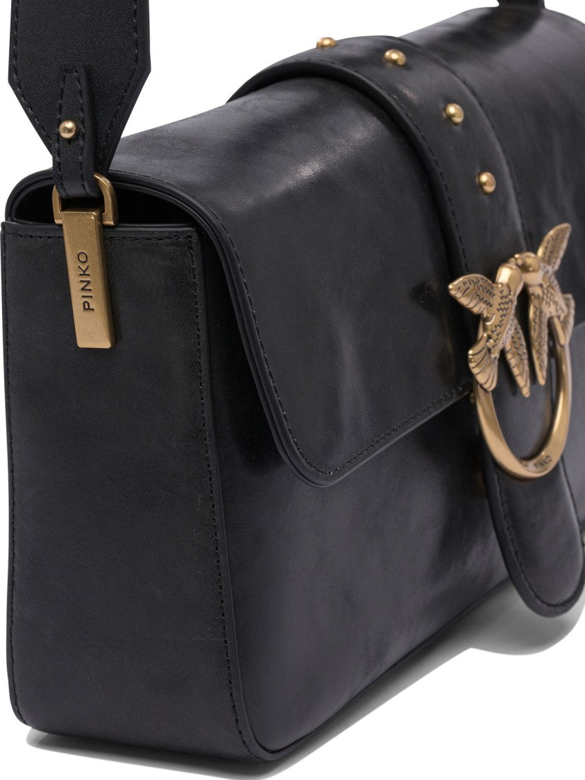 Pinko Rectangular Leather Crossbody Bag