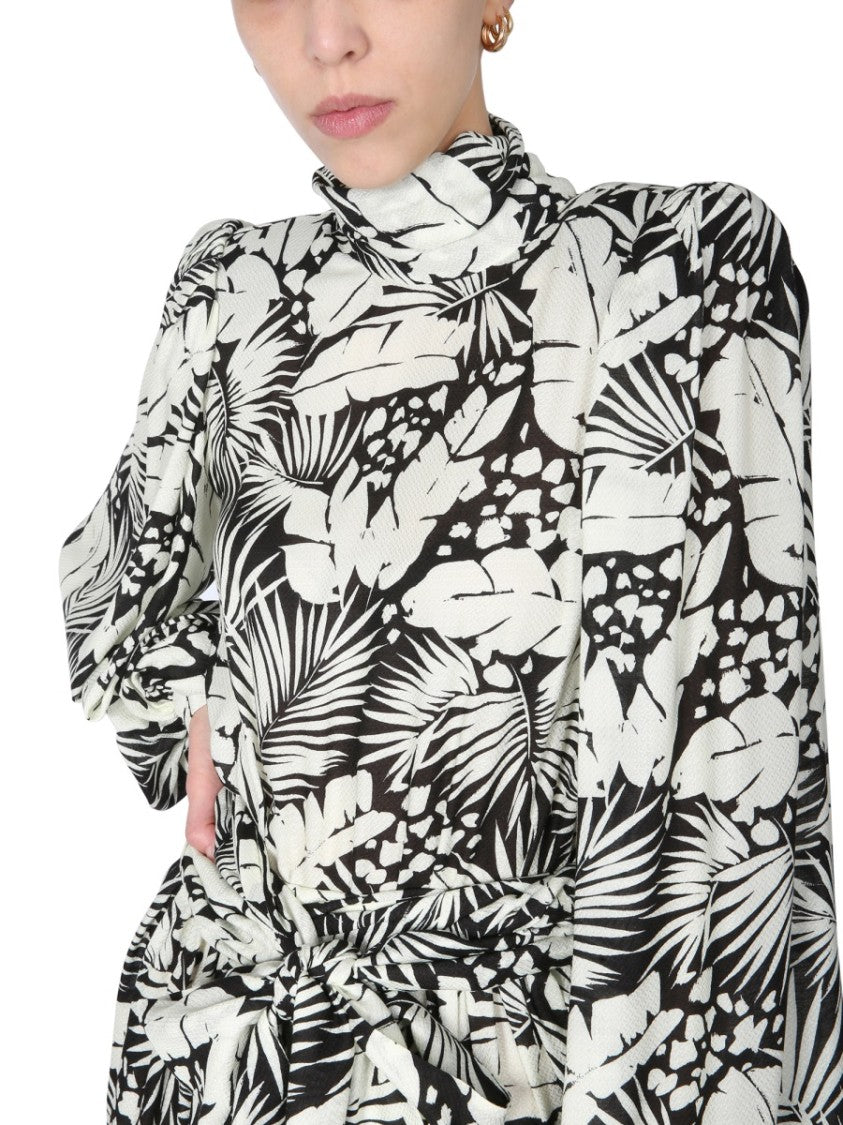 Saint Laurent Polo Neck Mini Dress