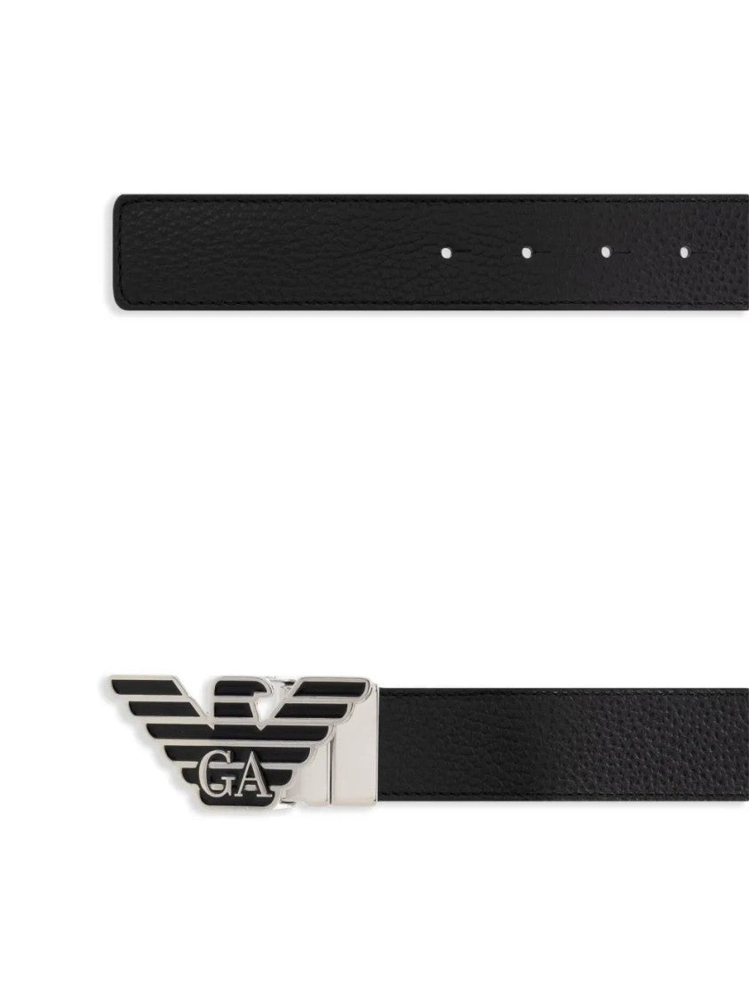 Emporio Armani Reversible Black Leather Belt