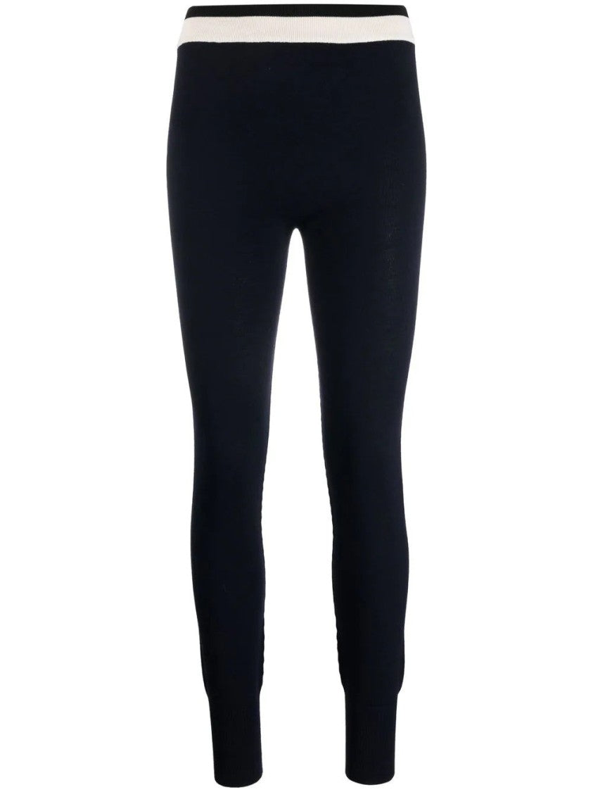 Jil Sander Slim Tapered Trousers With Ribbed Texture And Contrasting Waistband