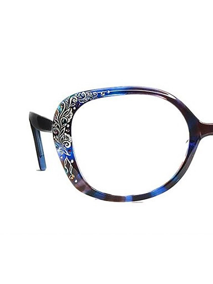 Francis Klein Blue Turin Oversized Cat-Eye Frames