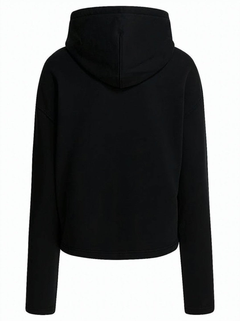 Ami Paris Cropped Heart Emblem Hoodie