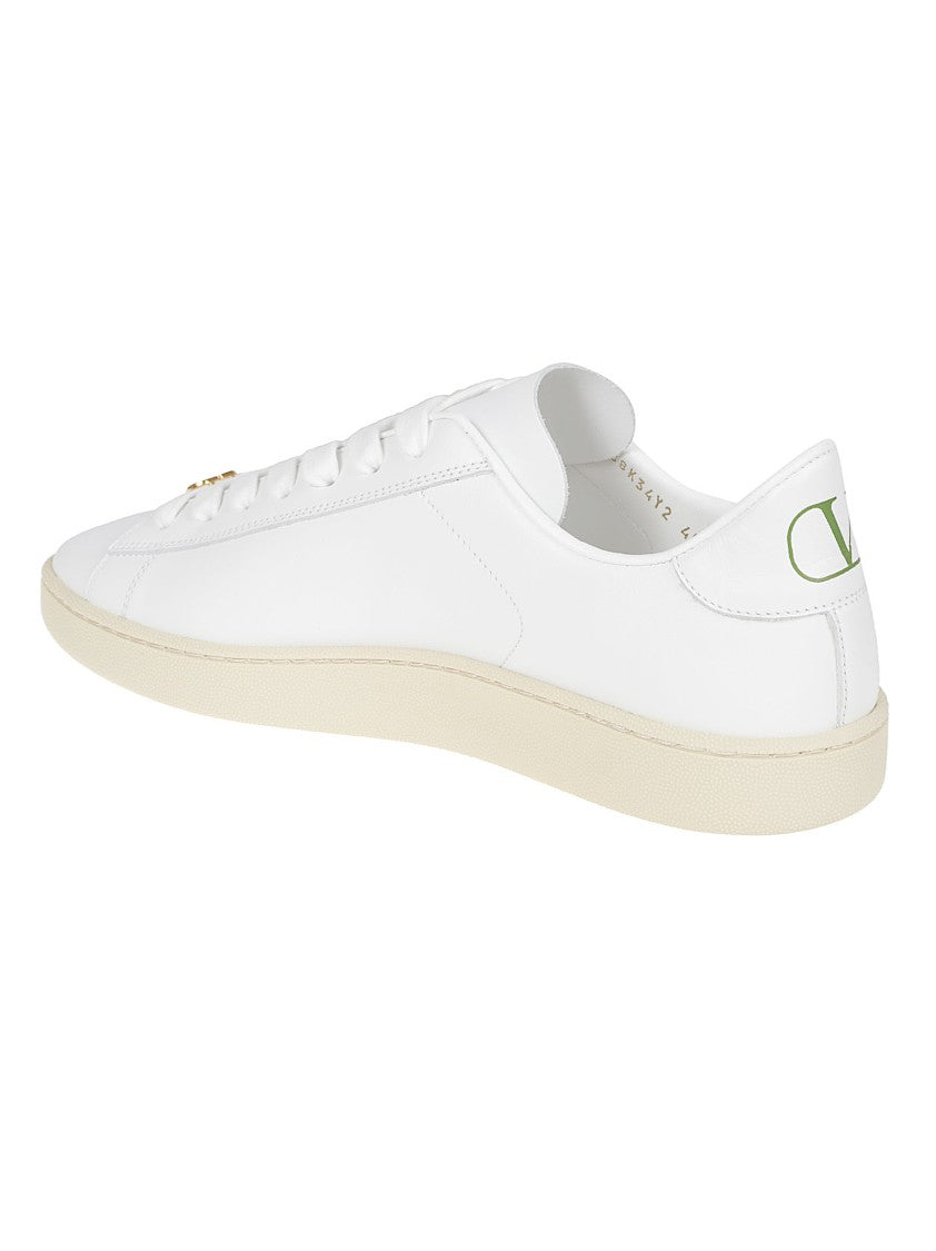 Valentino Garavani Leather Sneakers With Subtle Logo Details
