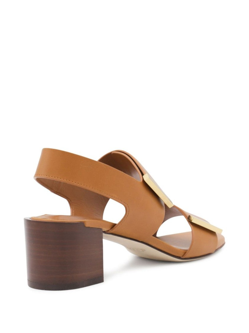 Tod's Open-Toe Flat Shoes With Leather Straps