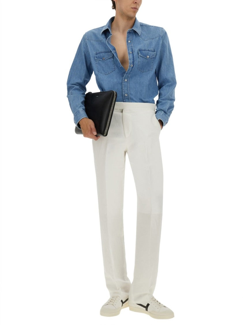 Tom Ford Classic Blue Western Shirt