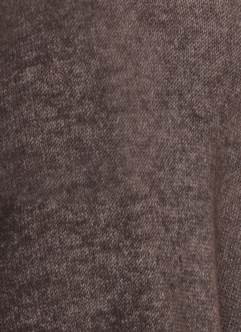 Avant Toi Semi-Sheer Brown Cashmere Jersey With Long Sleeves