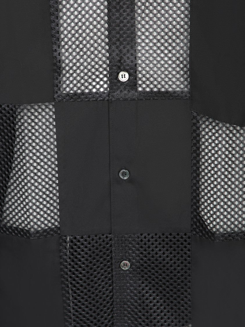 Comme Des Garçons Sheer Black Button-Up Shirt