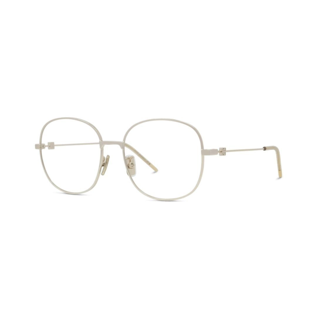 Givenchy Gv50086u Square-Frame Silver Metal Eyeglasses With Adjustable Nose Pads