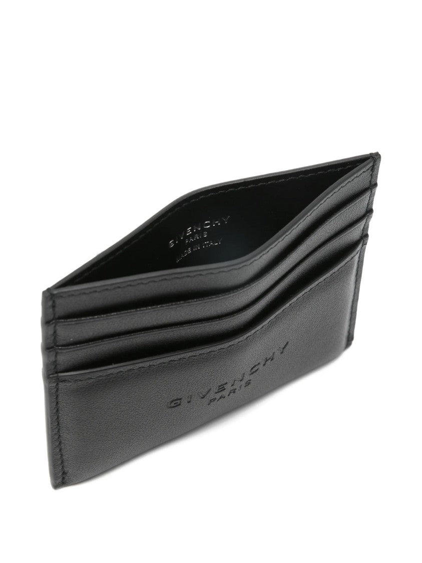 Givenchy Padded 2X3cc Minimalist Calf Leather Cardholder