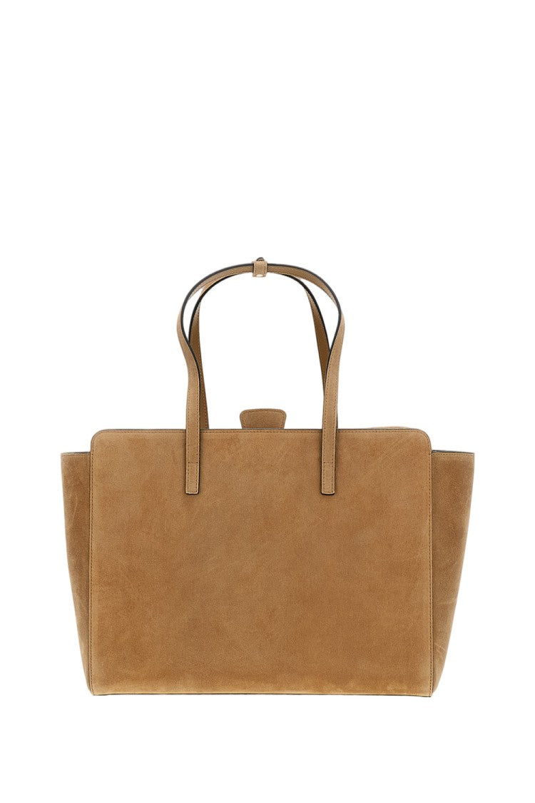 Hidesins Camel Brown Flap L Suede Leather Crossbody Bag