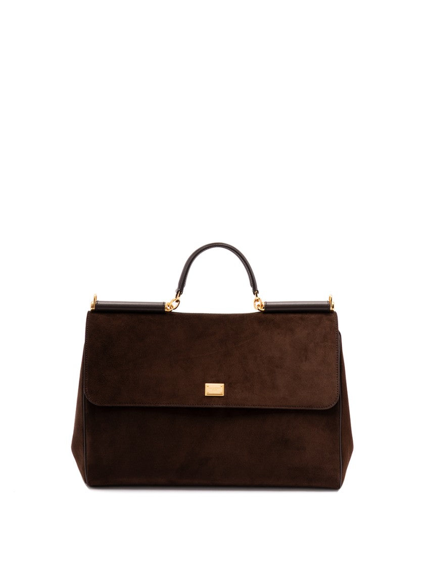 Dolce & Gabbana Structured Calf Leather Handbag