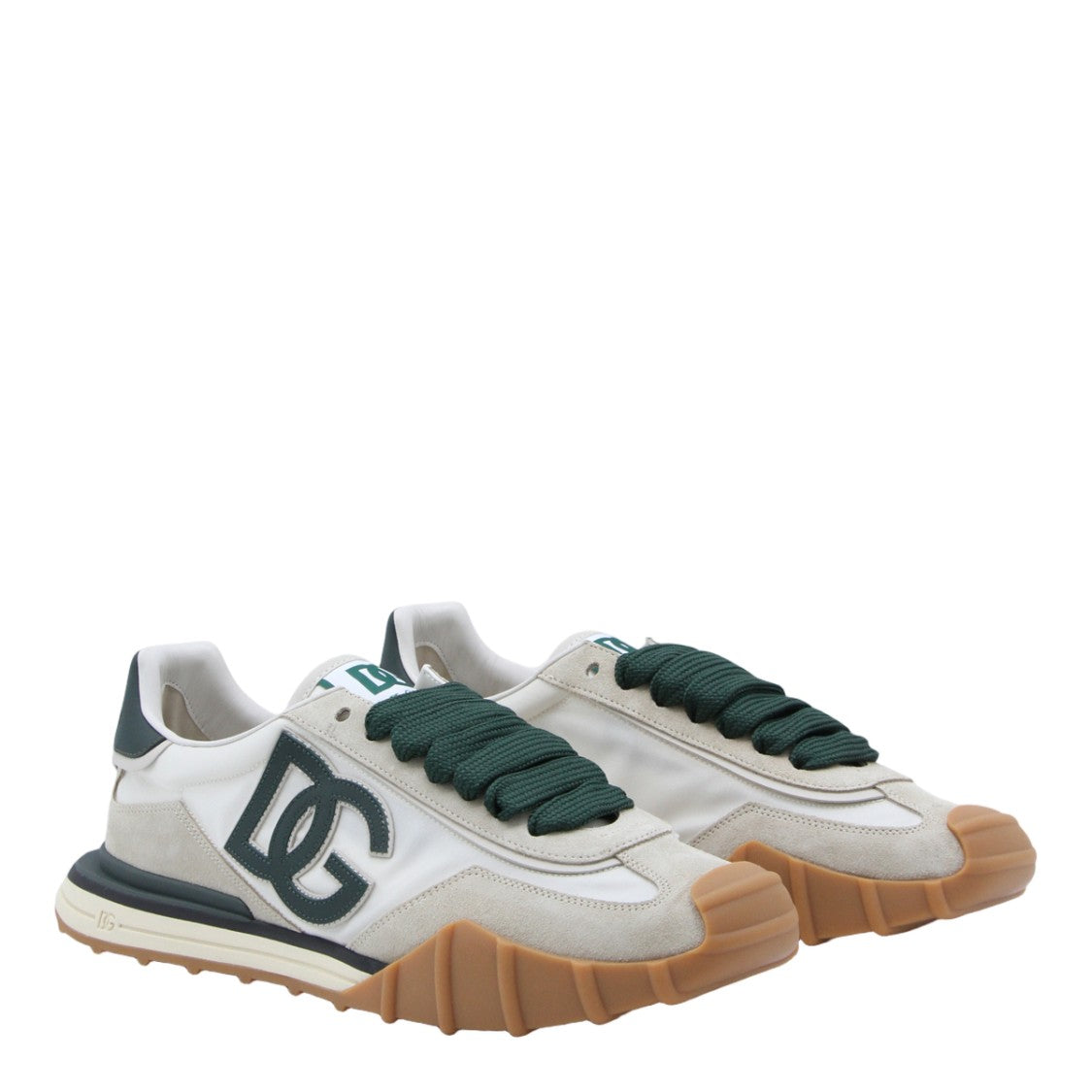 Dolce & Gabbana Chunky Sneakers With Smooth And Suede Textures And Rugged Sole