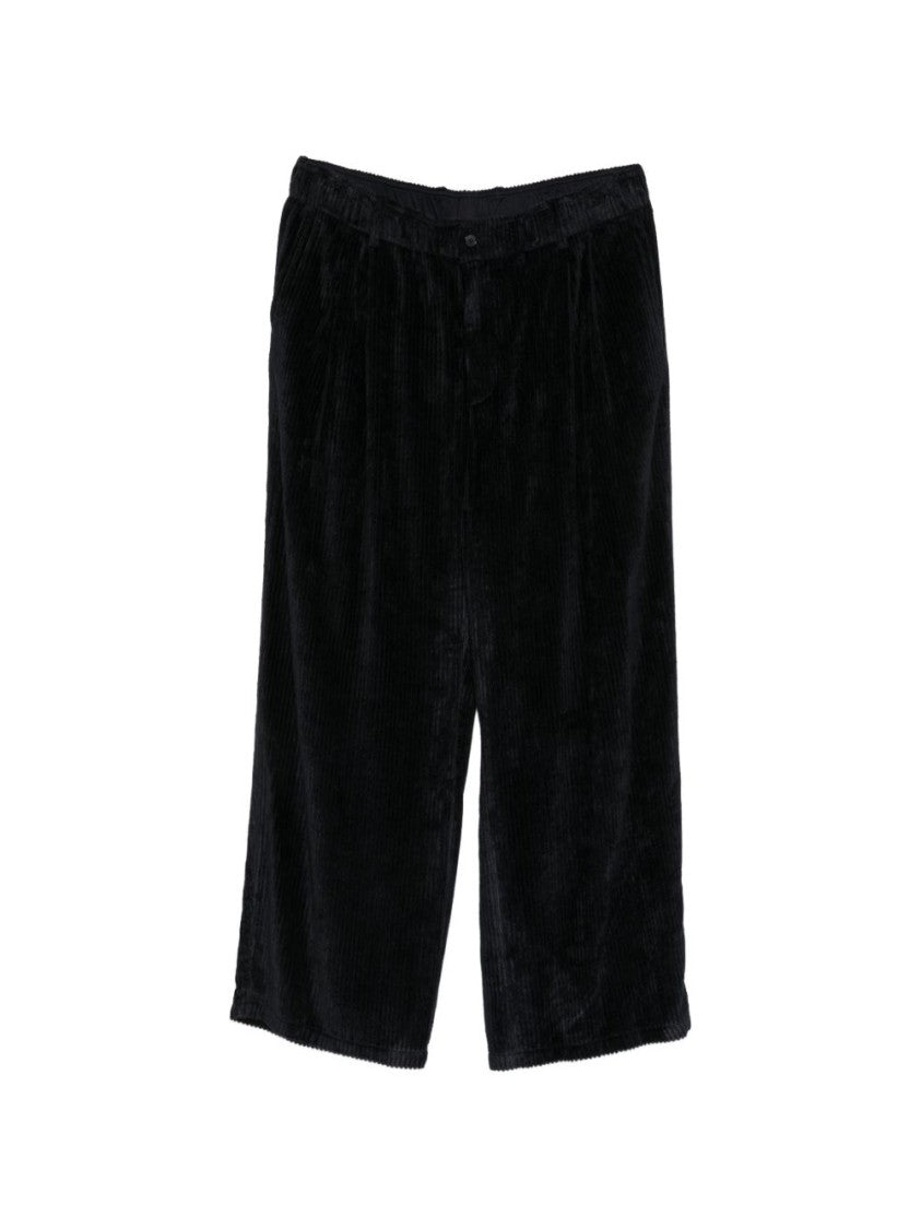 Giorgio Armani Black Relaxed Fit Corduroy Trousers
