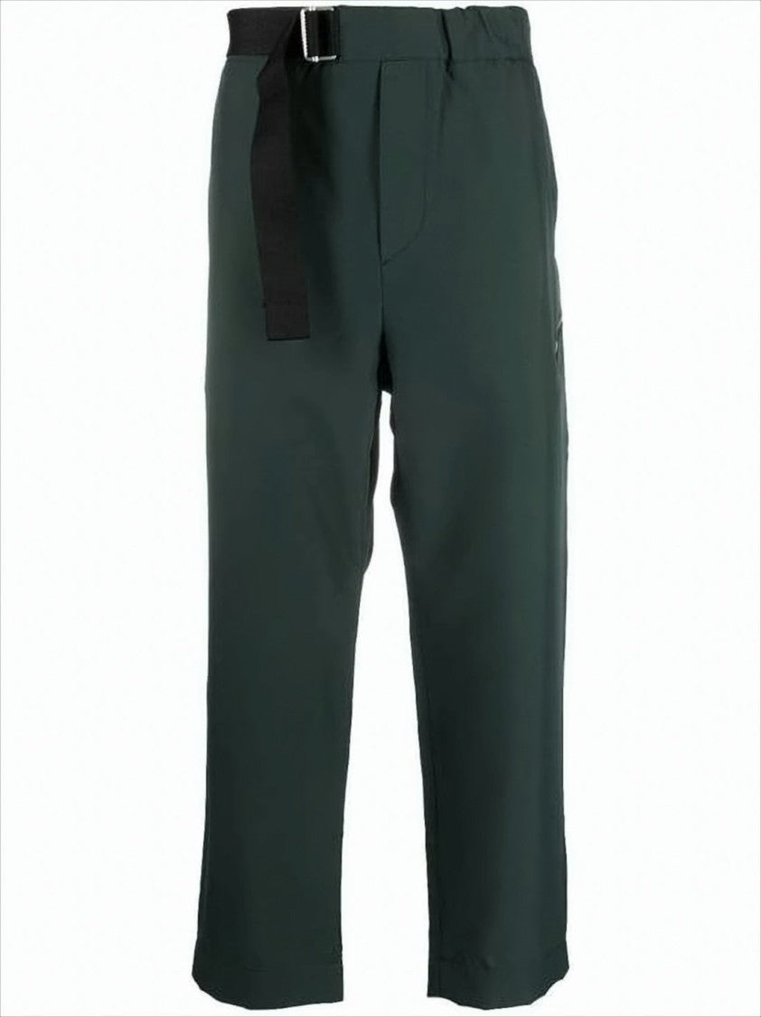 Oamc Cropped Straight-Leg Pants With Integrated Belt