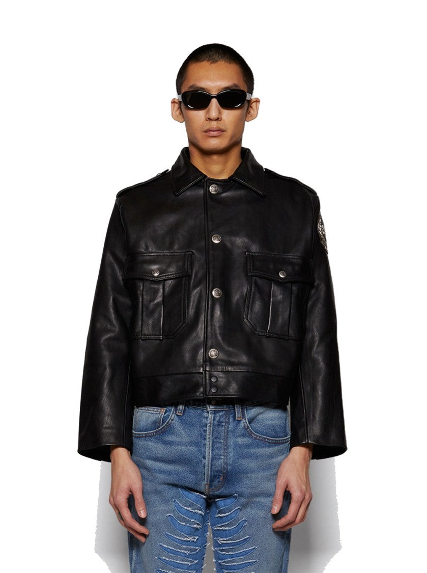 Earthling Vip Crew Leather Jacket Black