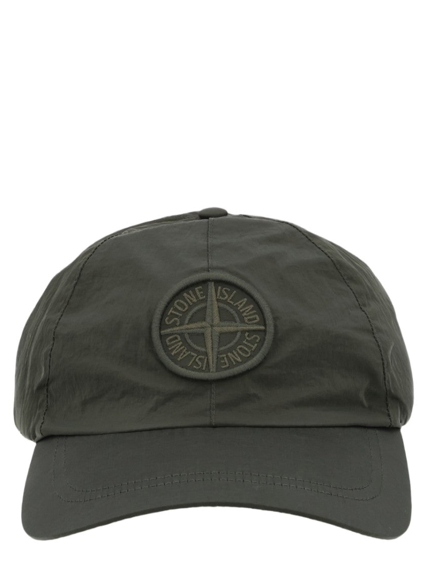 Stone Island Logo Tonal Embroidered Polyamide Baseball Cap