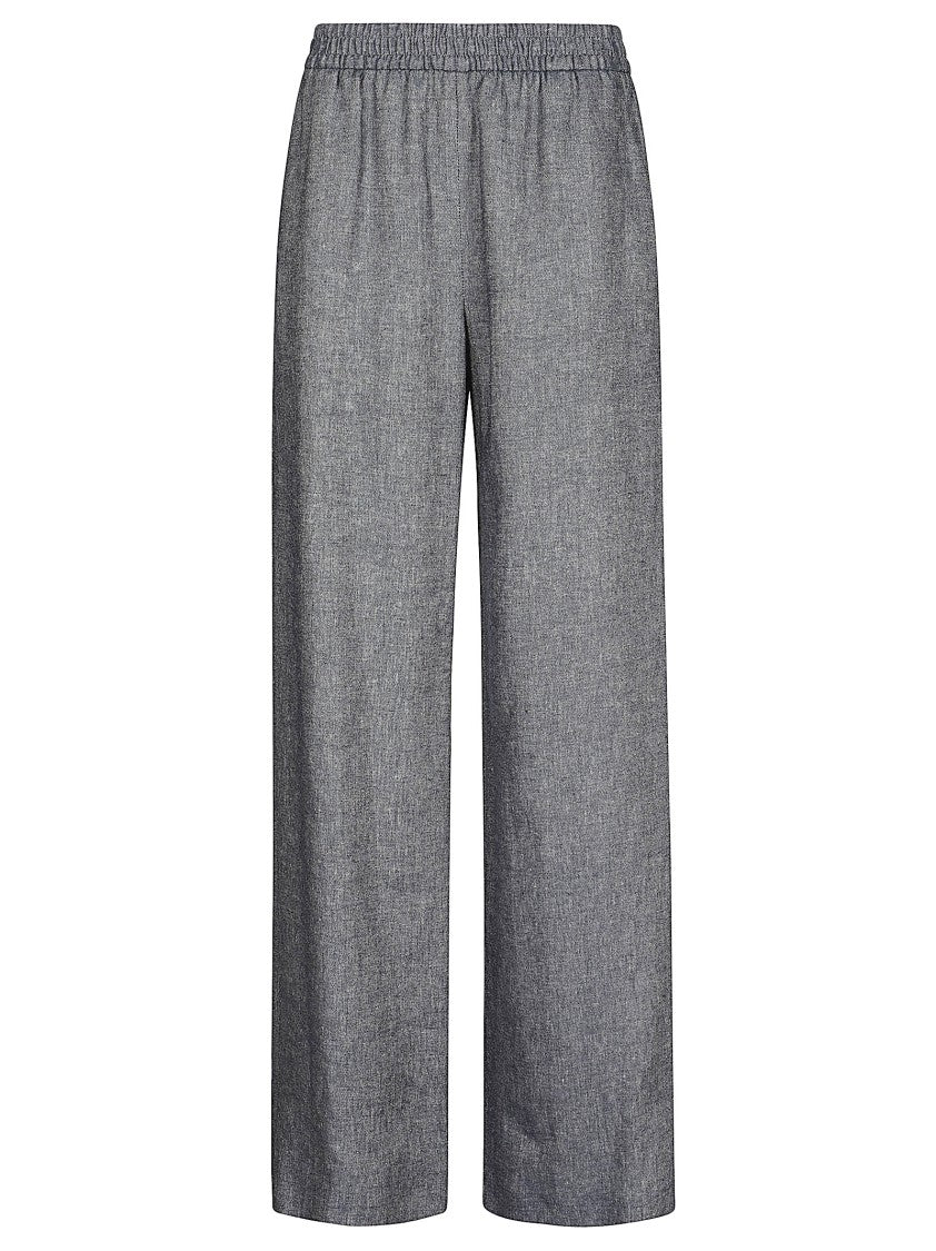 Eleventy Wide-Leg Trousers With Elastic Waistband And Side Pockets