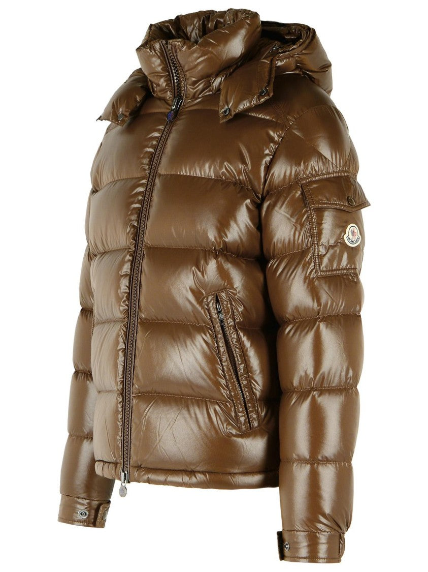 Moncler 'Maya' Brown Polyamide Down Jacket
