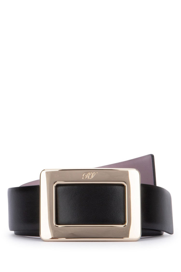 Roger Vivier Double-Faced Leather Belt