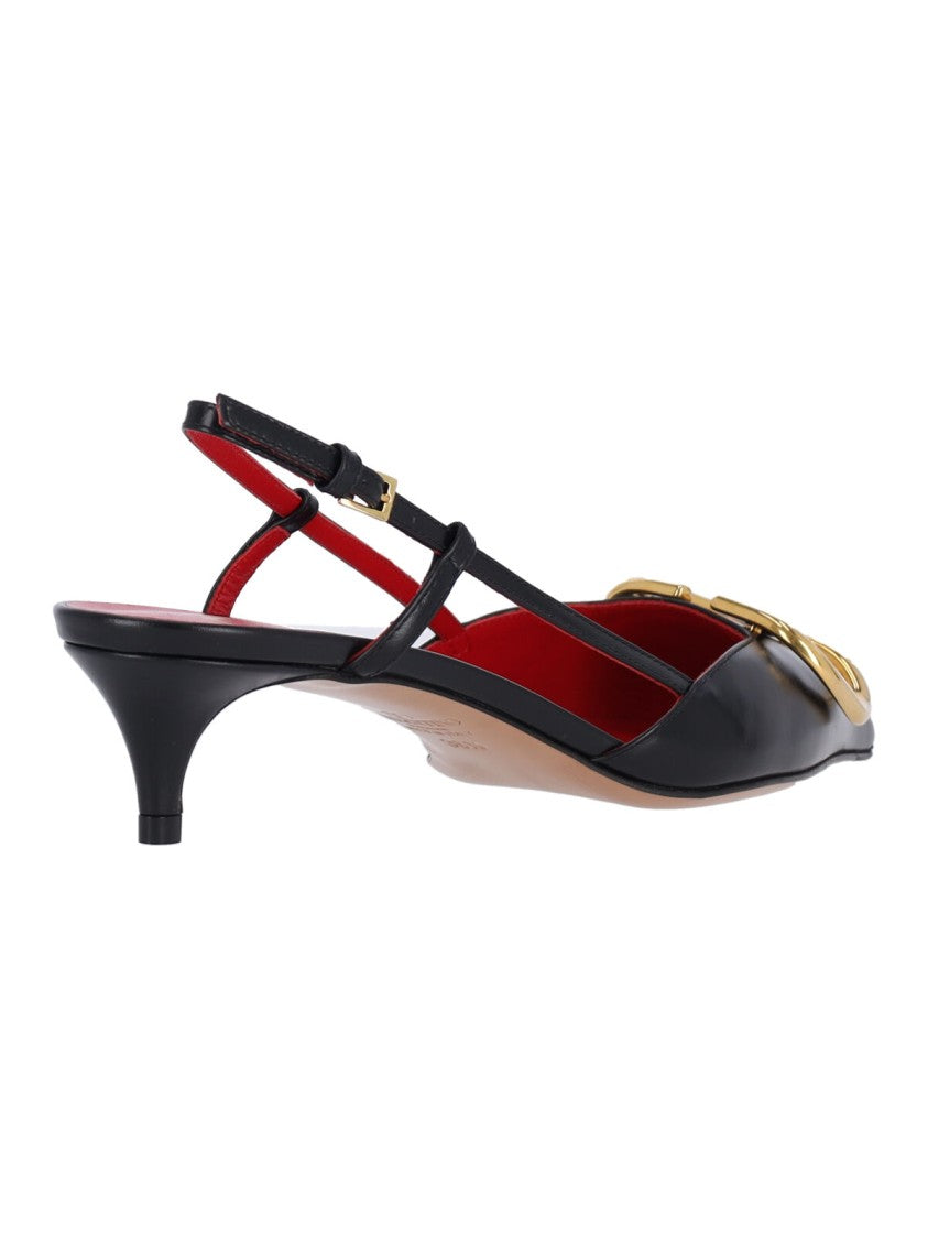 Valentino Garavani "Vlogo Signature" Slingback Pumps Black