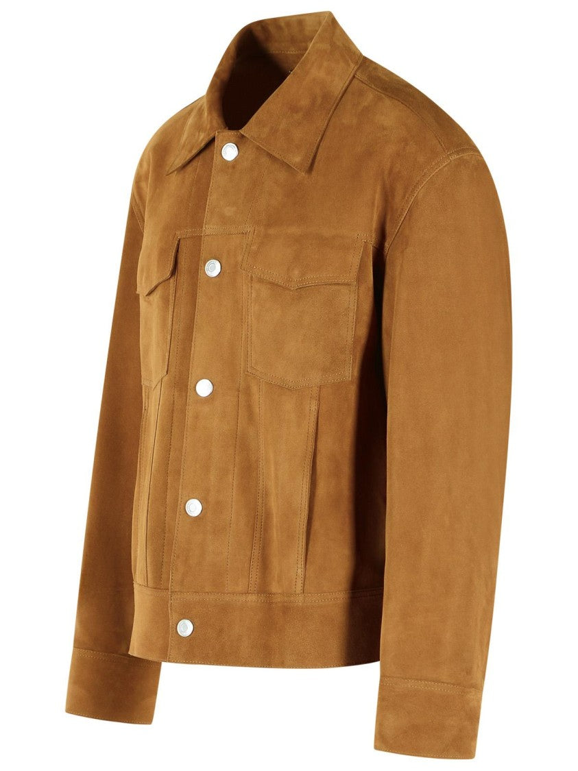 Ami Paris 'Trucker' Brown Suede Jacket