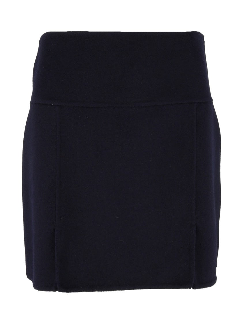 Ermanno Scervino Blue Short Fitted Waistband Flared Mini Skirt