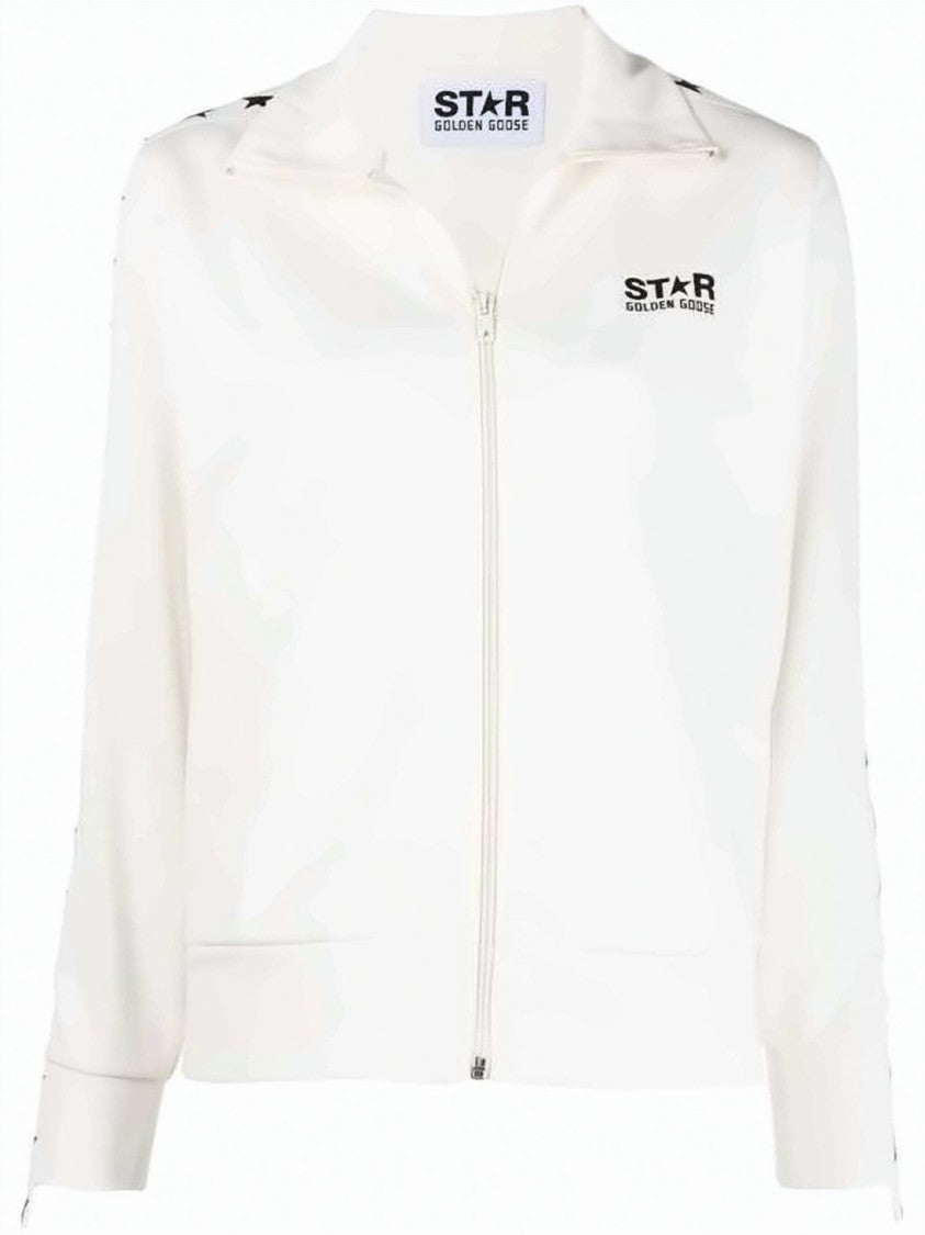 Golden Goose Track Jacket With Stand Collar And Star Motifs