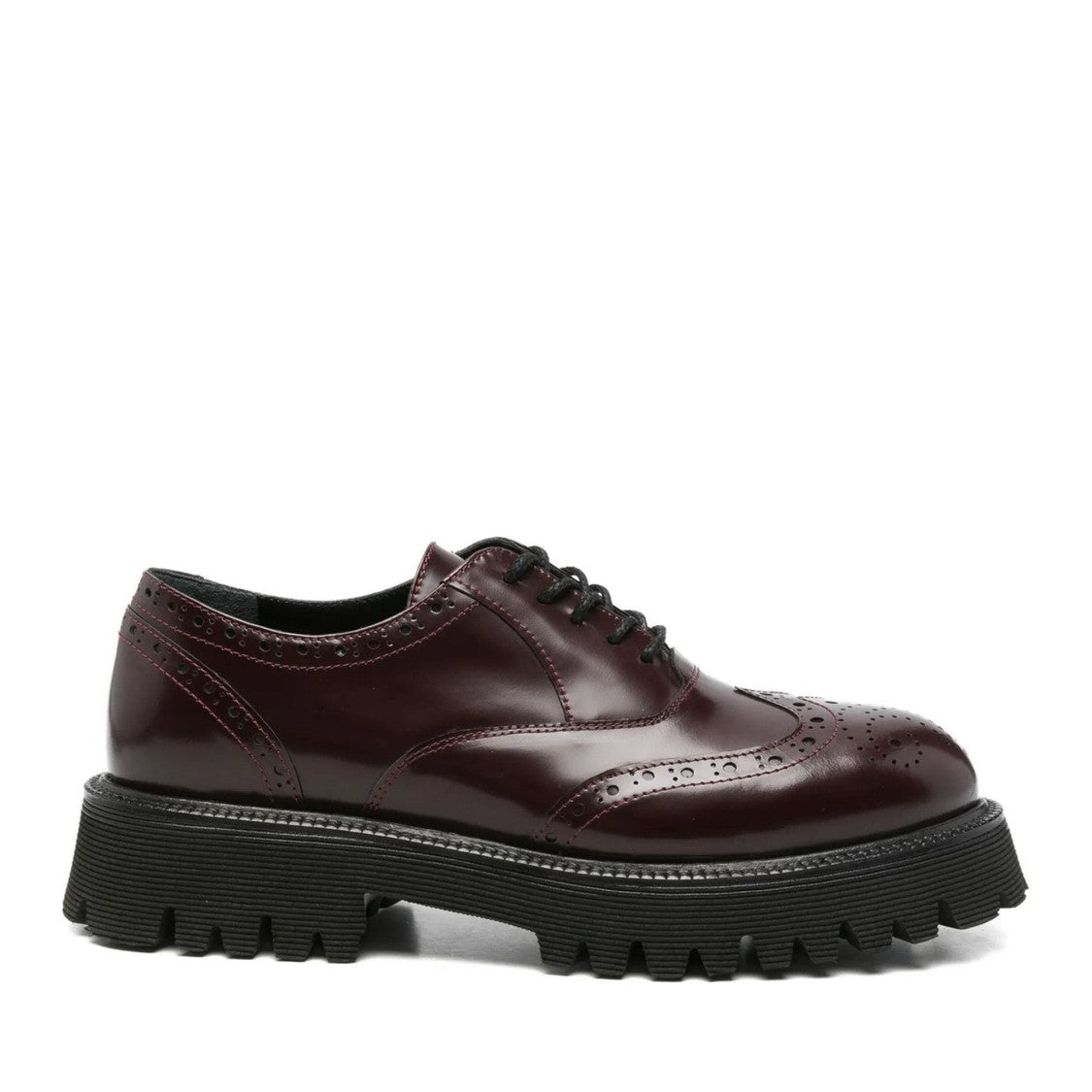 Adrianna Feretti Red Polished Brogue Shoes
