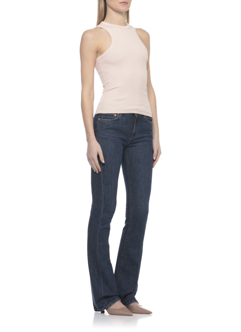 Dondup Blue Newlola Jewel Button Jeans