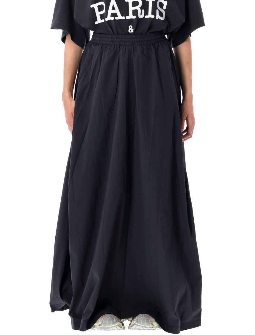 Balenciaga Embroidered Logo Long Skirt