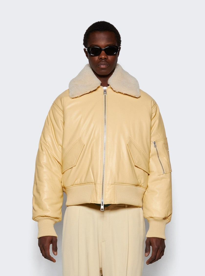 Ami Leather Bomber Jacket