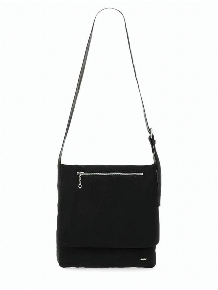 Our Legacy Black Shoulder Bag With Flap Closure