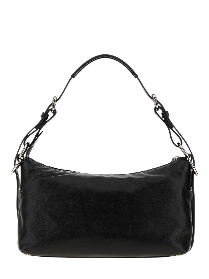 Vivienne Westwood Emma Shoulder Bag Black Leather Shoulder Bag