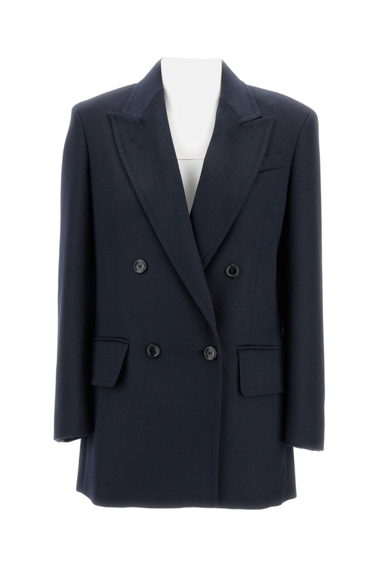 Max Mara Structured Double-Breasted Jacket With Notch Lapel