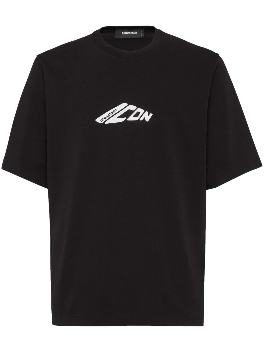 Dsquared2 Loose Fit Black Cotton Icon T-Shirt
